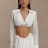 Greta Shirt Bra – White Greta Shirt Bra – White