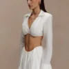Greta Shirt Bra – White Greta Shirt Bra – White