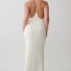 Hana Slinky Plunge Maxi Dress – Ivory Hana Slinky Plunge Maxi Dress – Ivory