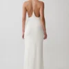 Hana Slinky Plunge Maxi Dress – Ivory Hana Slinky Plunge Maxi Dress – Ivory