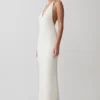 Hana Slinky Plunge Maxi Dress – Ivory Hana Slinky Plunge Maxi Dress – Ivory