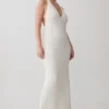 Hana Slinky Plunge Maxi Dress – Ivory Hana Slinky Plunge Maxi Dress – Ivory