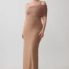 Hanh One Shoulder Mesh Maxi Dress – Tan Hanh One Shoulder Mesh Maxi Dress – Tan
