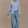Hansen Oversized Shirt – Blue Pinstripe Hansen Oversized Shirt – Blue Pinstripe