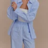 Hansen Oversized Shirt – Blue Pinstripe Hansen Oversized Shirt – Blue Pinstripe