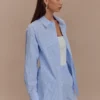 Hansen Oversized Shirt – Blue Pinstripe Hansen Oversized Shirt – Blue Pinstripe