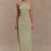 Harper One Shoulder Gown – Sage Harper One Shoulder Gown – Sage