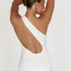 Harper One Shoulder Gown – White Harper One Shoulder Gown – White