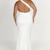 Harper One Shoulder Gown – White Harper One Shoulder Gown – White