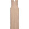 Harriet Halter Neck Diamante Maxi Dress – Sandy Gold Harriet Halter Neck Diamante Maxi Dress – Sandy Gold