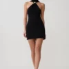 Hector Halter Neck Knit Mini Dress – Black Hector Halter Neck Knit Mini Dress – Black