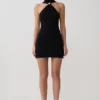 Hector Halter Neck Knit Mini Dress – Black Hector Halter Neck Knit Mini Dress – Black