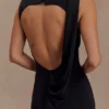 Henley Slinky Drape Maxi Dress – Black Henley Slinky Drape Maxi Dress – Black