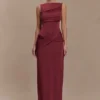 Henley Slinky Drape Maxi Dress – Wine Henley Slinky Drape Maxi Dress – Wine