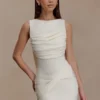 Henley Slinky Drape Mini Dress – Ivory Henley Slinky Drape Mini Dress – Ivory
