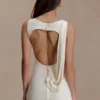 Henley Slinky Drape Mini Dress – Ivory Henley Slinky Drape Mini Dress – Ivory