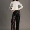 Henry Croc Faux Leather Straight Leg Pants – Dark Chocolate Henry Croc Faux Leather Straight Leg Pants – Dark Chocolate