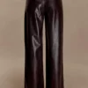 Henry Croc Faux Leather Straight Leg Pants – Dark Chocolate Henry Croc Faux Leather Straight Leg Pants – Dark Chocolate