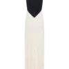 Hien Sequin Halter Maxi Dress – Black/Ivory