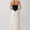 Hien Sequin Halter Maxi Dress – Black/Ivory