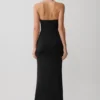 Hoai Gathered Slinky Halter Maxi Dress – Black Hoai Gathered Slinky Halter Maxi Dress – Black