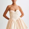 Hollie Structured Corset Mini Dress – Gold Hollie Structured Corset Mini Dress – Gold
