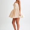 Hollie Structured Corset Mini Dress – Gold Hollie Structured Corset Mini Dress – Gold