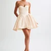 Hollie Structured Corset Mini Dress – Gold Hollie Structured Corset Mini Dress – Gold