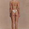Huntleigh Crochet Bikini Bottom – White & Gold Sunshine Print