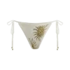 Huntleigh Crochet Bikini Bottom – White & Gold Sunshine Print