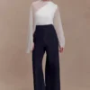 Ida Sheer Asymmetrical Long Sleeve Cape – White Ida Sheer Asymmetrical Long Sleeve Cape – White
