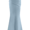 Irene Gathered Knit Maxi Skirt – Blue