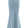 Irene Gathered Knit Maxi Skirt – Blue