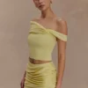 Irene Gathered Knit Top – Lemon Irene Gathered Knit Top – Lemon