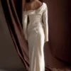 Iris Long Sleeve Satin Maxi Dress – Blush Gold Iris Long Sleeve Satin Maxi Dress – Blush Gold