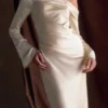 Iris Long Sleeve Satin Maxi Dress – Blush Gold Iris Long Sleeve Satin Maxi Dress – Blush Gold