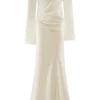 Iris Long Sleeve Satin Maxi Dress – Blush Gold Iris Long Sleeve Satin Maxi Dress – Blush Gold