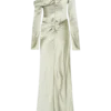 Iris Long Sleeve Satin Maxi Dress – Sage