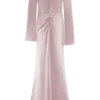 Iris Long Sleeve Satin Maxi Dress – Soft Pink Iris Long Sleeve Satin Maxi Dress – Soft Pink