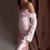 Iris Long Sleeve Satin Maxi Dress – Soft Pink Iris Long Sleeve Satin Maxi Dress – Soft Pink