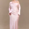 Iris Long Sleeve Satin Maxi Dress – Soft Pink Iris Long Sleeve Satin Maxi Dress – Soft Pink