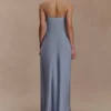 Isadora Lace & Satin Maxi Dress – Frosted Blue Isadora Lace & Satin Maxi Dress – Frosted Blue