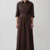 Isolde Long Sleeve Cotton Maxi Dress – Dark Chocolate Isolde Long Sleeve Cotton Maxi Dress – Dark Chocolate
