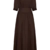 Isolde Long Sleeve Cotton Maxi Dress – Dark Chocolate Isolde Long Sleeve Cotton Maxi Dress – Dark Chocolate