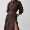 Isolde Long Sleeve Cotton Maxi Dress – Dark Chocolate Isolde Long Sleeve Cotton Maxi Dress – Dark Chocolate