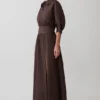 Isolde Long Sleeve Cotton Maxi Dress – Dark Chocolate Isolde Long Sleeve Cotton Maxi Dress – Dark Chocolate