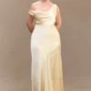 Jacinta One Shoulder Maxi Dress – Pastel Lemon