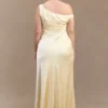 Jacinta One Shoulder Maxi Dress – Pastel Lemon