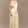 Jacinta One Shoulder Maxi Dress – Pastel Lemon