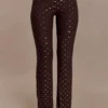 Jackie Diamante Straight Leg Pants – Chocolate Jackie Diamante Straight Leg Pants – Chocolate